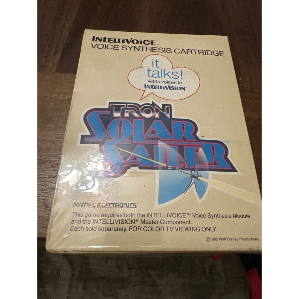 Mattel Intellivision Tron Solar Sailer IntelliVoice Game Sealed New 1982 Disney